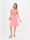 Платье А-силуэта кораллового цвета | 6010839 | фото 2