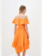 Платье А-силуэта оранжевое | 6010848 | фото 3