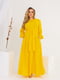 Платье А-силуэта желтое | 6019210 | фото 3