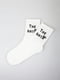 Шкарпетки білі з принтом | 5927878
