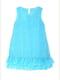 Сукня блакитна з принтом | 5928261 | фото 2