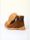 Ботинки коричневые в анималистичный принт | 6020054 | фото 5