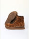 Ботинки коричневые в анималистичный принт | 6020056 | фото 5