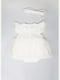Платье-боди белое с повязкой на голову | 6020575 | фото 2
