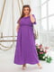 Платье А-силуэта фиолетовое в горох | 6022197 | фото 3