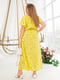 Сукня А-силуету жовта з принтом | 6022203 | фото 4