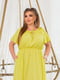Сукня А-силуету жовта з принтом | 6022204 | фото 3