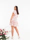 Платье А-силуэта розовое с принтом | 6022206 | фото 3