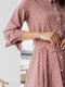 Сукня-сорочка кольору пудри у горох | 6023384 | фото 3