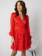 Сукня А-силуету червона з квітковим принтом | 6023396 | фото 3