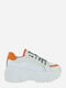 Кроссовки белые с контрастной отделкой | 6025136 | фото 3