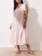 Сукня А-силуету рожева в зигзагоподібну смужку | 6027538