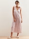 Платье А-силуэта розовое в зигзагообразную полоску | 6027538 | фото 4