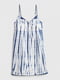 Платье бело-синее с принтом | 6028045 | фото 2