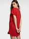 Платье домашнее красное с принтом | 6028264 | фото 2