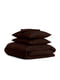 Комплект полуторного постельного белья Satin Chocolate 160х220 см | 6032418