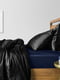 Комплект полуторної постільної білизни Satin Black Blue-S 160х220 см  | 6032423 | фото 2