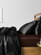 Комплект полуторного постельного белья Satin Black Chocolate-S 160х220 см | 6032426 | фото 2