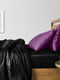 Комплект полуторної постільної білизни Satin Black Violet-P 160х220 см  | 6032428 | фото 2