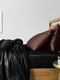 Комплект полуторного постельного белья Satin Black Chocolate-P 160х220 см | 6032430 | фото 2