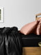 Комплект полуторного постельного белья Satin Black Beige-P 160х220 см | 6032432 | фото 2