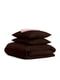 Комплект полуторної постільної білизни Satin Chocolate Beige-S 160х220 см  | 6032480