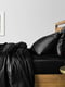Комплект сімейної постільної білизни Satin Black 2х160х220 см  | 6032946 | фото 2
