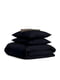 Комплект семейного постельного белья Satin Black Grey-S 2х160х220 см | 6032969