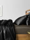 Комплект сімейної постільної білизни Satin Black Grey-S 2х160х220 см  | 6032969 | фото 2