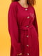 Сукня А-силуету малинового кольору з вишивкою | 5903943 | фото 3
