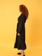 Платье черное А-силуэта с вышивкой | 5903944 | фото 5
