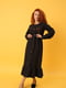 Платье черное А-силуэта с вышивкой | 5903944 | фото 6