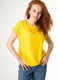 Блуза желтая кружевная | 6030773 | фото 3