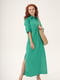 Платье-рубашка зеленое | 6030783 | фото 5
