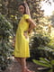 Сукня-футболка жовта з вишивкою «Метелики» | 6030784 | фото 2