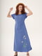 Сукня А-силуету світло-синя з вишивкою | 6030788 | фото 9