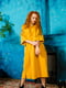 Сукня А-силуету гірчичного кольору з вишивкою | 6030800 | фото 5