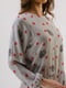 Сукня А-силуету сіра з принтом | 6030805 | фото 3