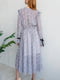 Платье А-силуэта белое в цветочный принт | 6033494 | фото 4