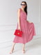 Платье А-силуэта красное с цветочным принтом | 6033511 | фото 2