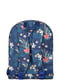 Рюкзак синий с принтом | 6033857 | фото 3