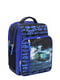 Рюкзак черно-синий с принтом | 6033936 | фото 4