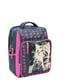 Рюкзак серо-розовый с принтом | 6033937 | фото 4