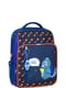 Рюкзак синій з принтом | 6034112