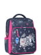 Рюкзак сіро-рожевий із принтом | 6034121