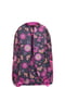 Рюкзак серо-розовый с принтом | 6034143 | фото 3
