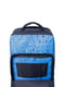 Рюкзак черно-голубой с принтом | 6034149 | фото 5
