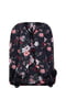 Рюкзак черный с цветочным принтом | 6034258 | фото 3
