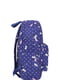 Рюкзак синій в горох і квітковий принт | 6034414 | фото 2