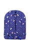 Рюкзак синій в горох і квітковий принт | 6034414 | фото 3
